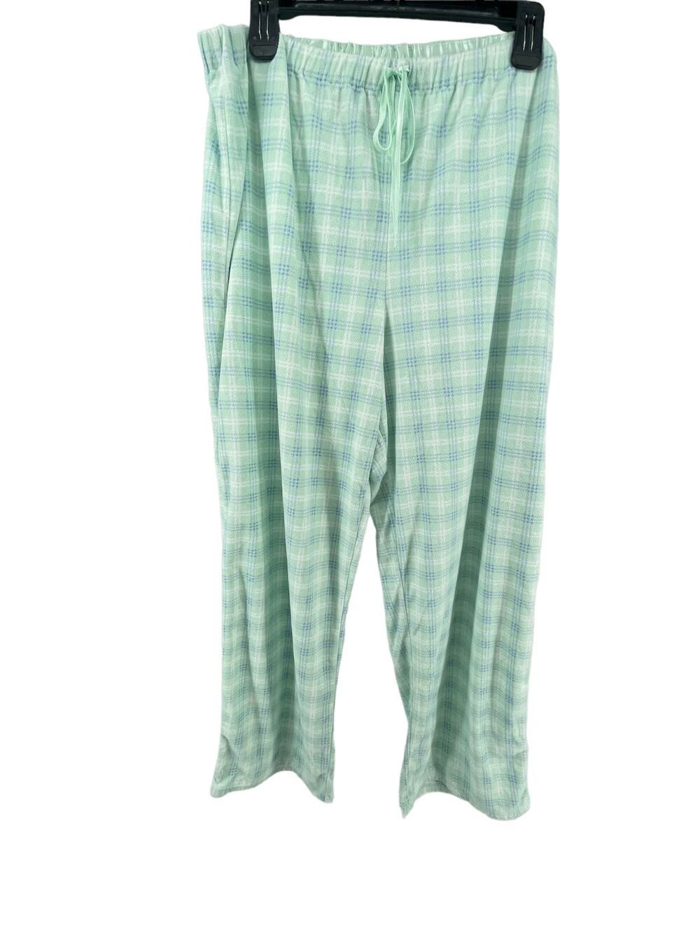 Green Plaid Sleepwear Pajama Pants Women's Size XL